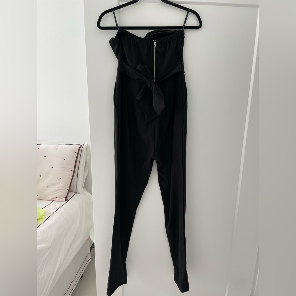 Topshop Black Sleek Jumpsuit with Tapered Legs